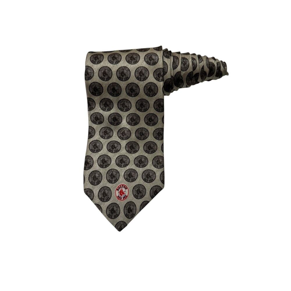 Ralph Marlin RM Sport MLB Boston Red Sox Tonal Logo 2000 Vintage Necktie